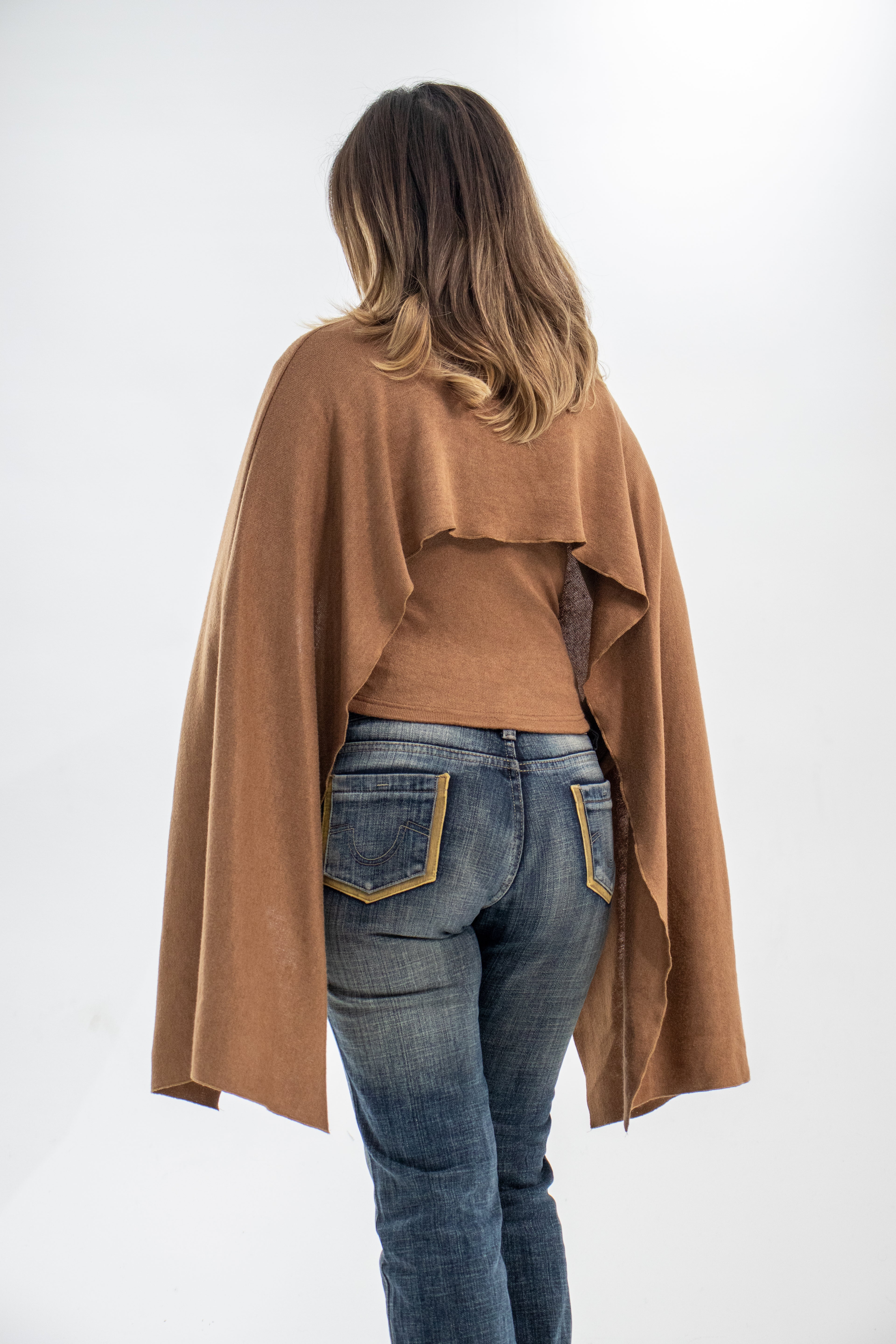 Brown Cape Top