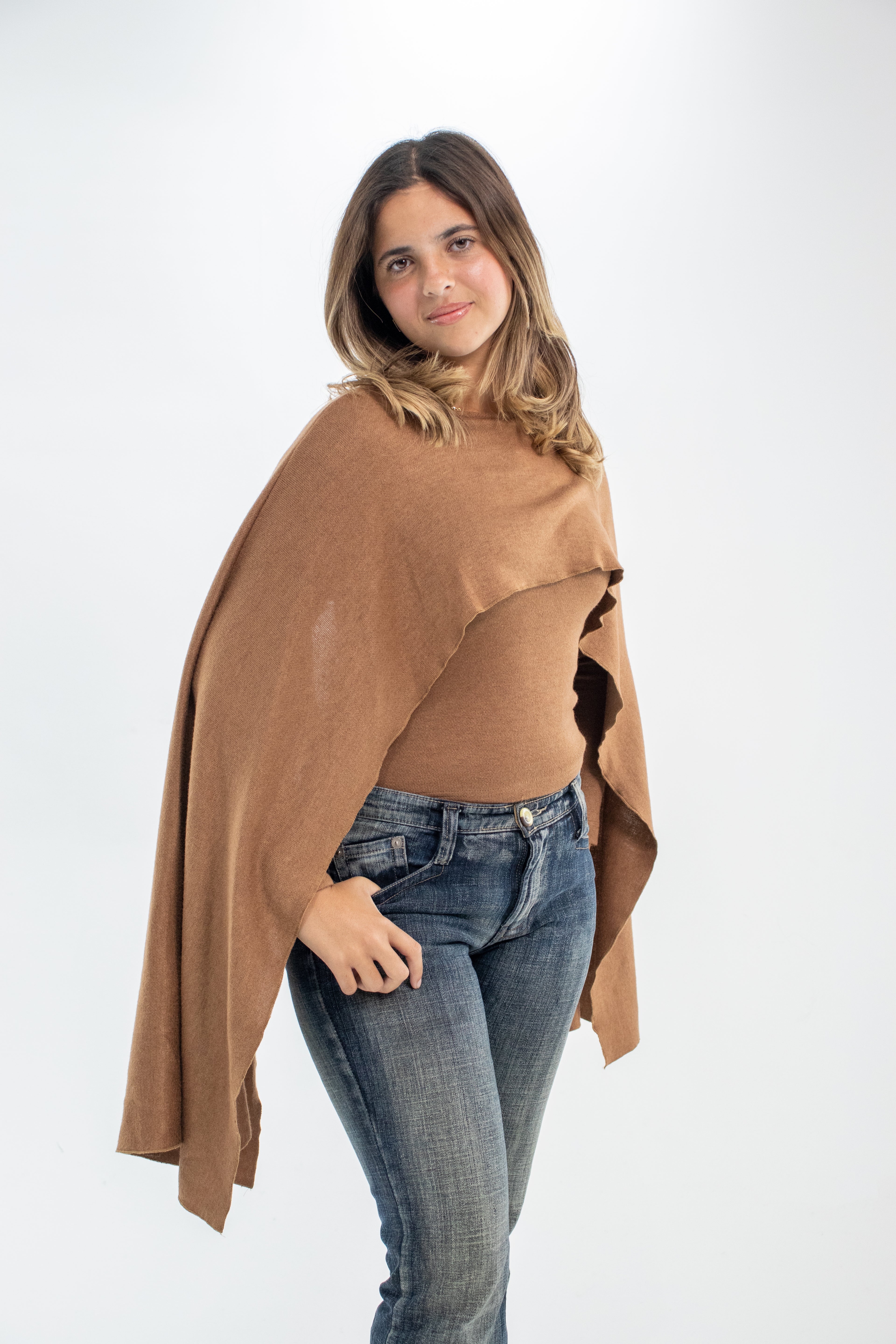 Brown Cape Top