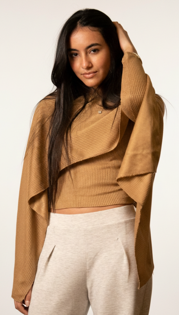 Warm Beige Cape Top