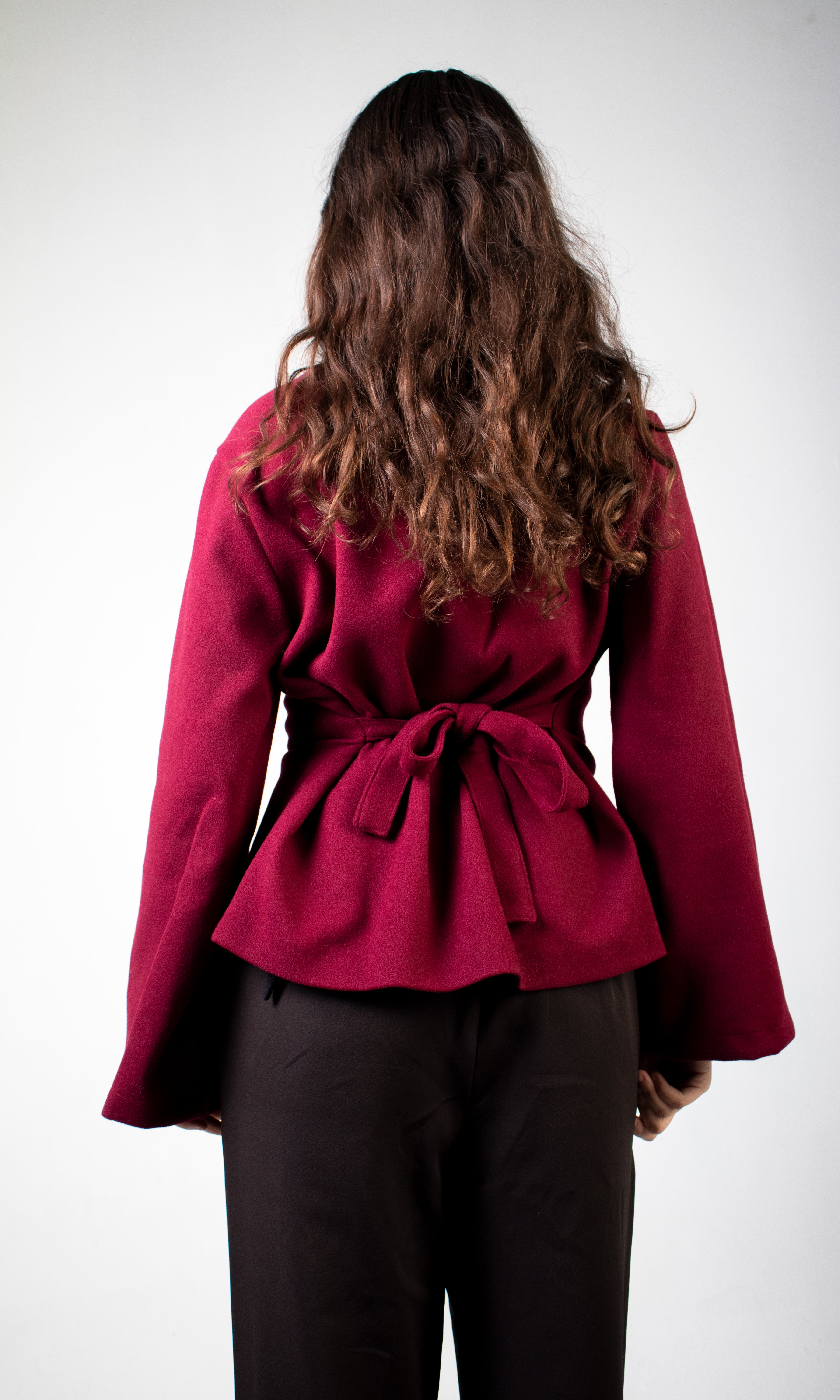 V-Cut Wine Merlot Blazer