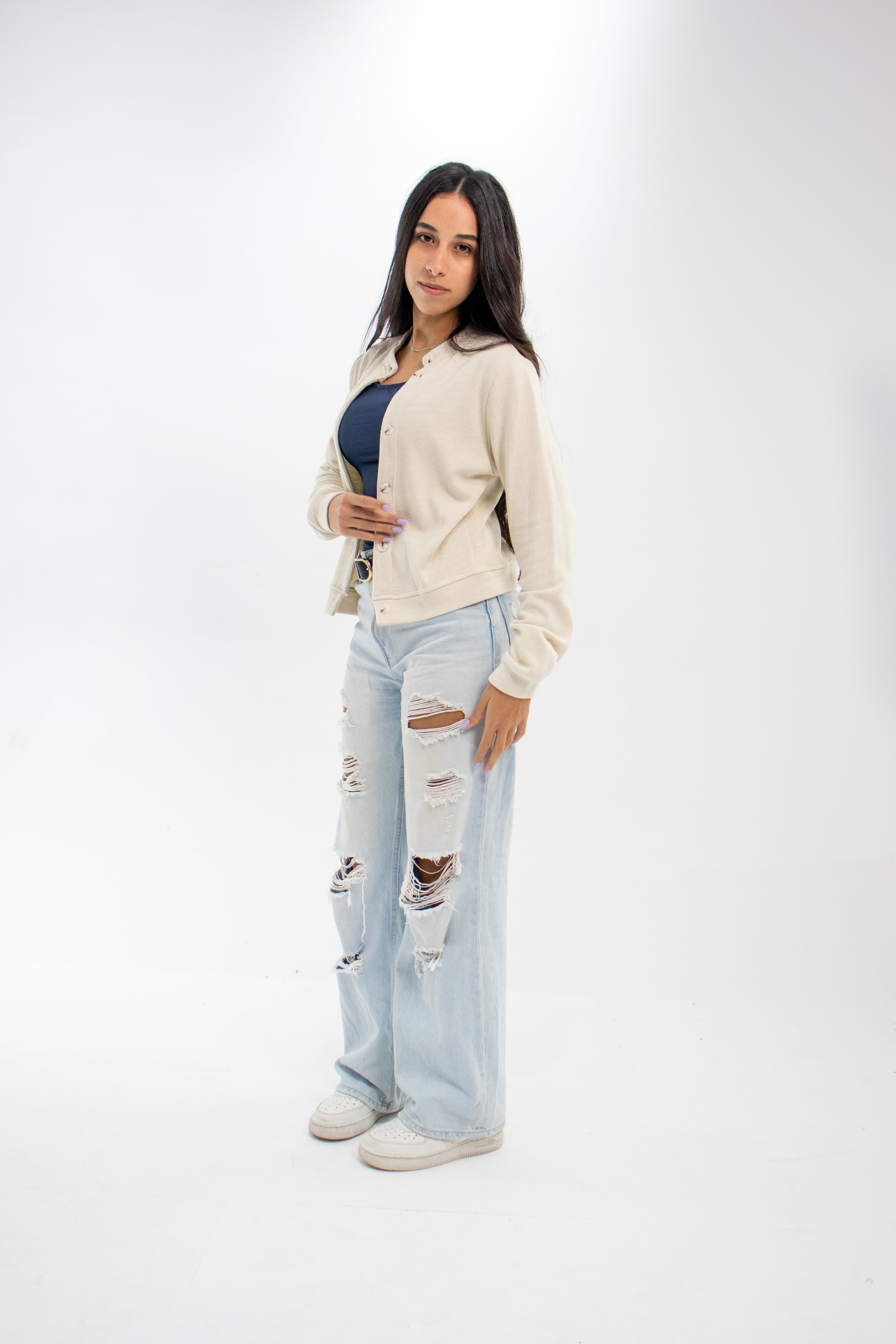 Soft-Knit Cream Cardigan